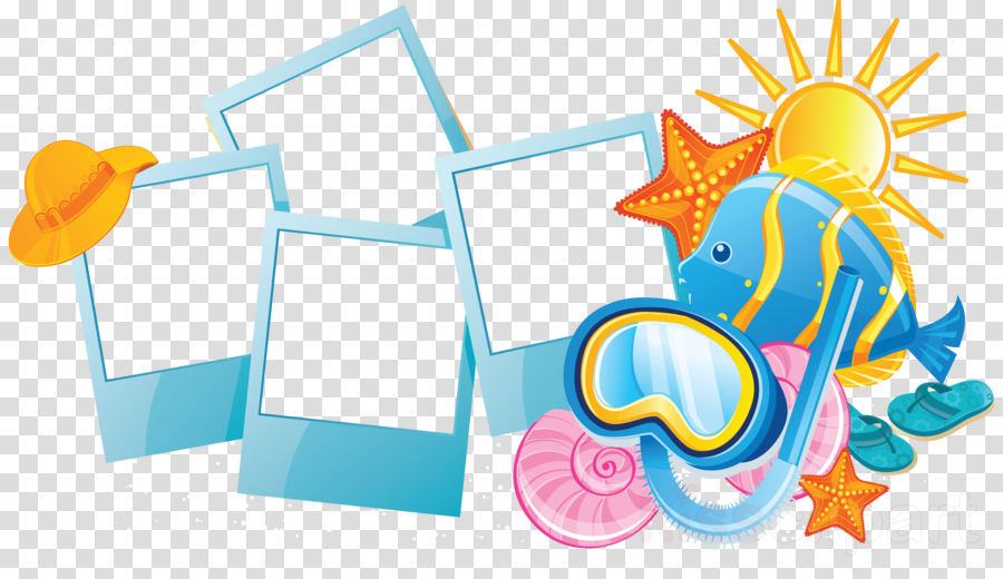 Summer Holiday Frame Clipart Vacation Clip Art (900x520), Png Download