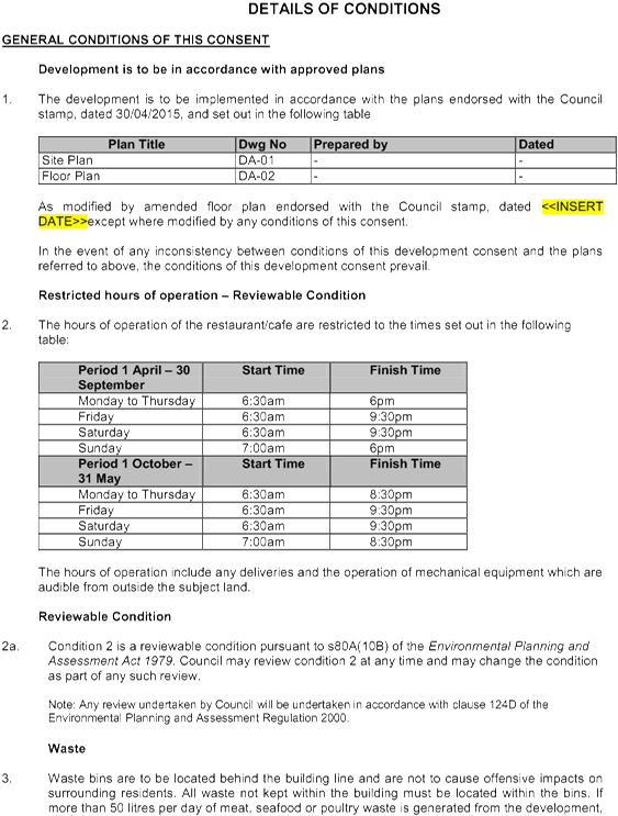 Da2015/043 Reviewable Condition, Section 96 Modification (660x871), Png Download