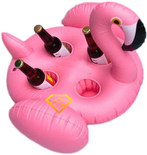 Floating 4 Cup Flamingo Drink Holder (600x600), Png Download
