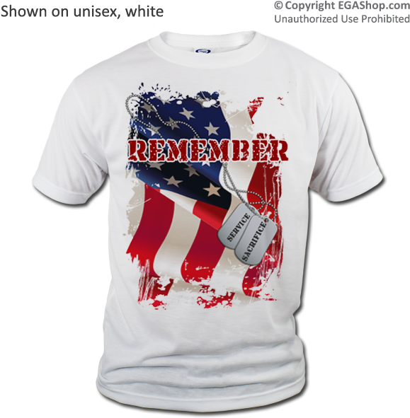 This Design Features A Distressed Flag With "remember" (600x600), Png Download
