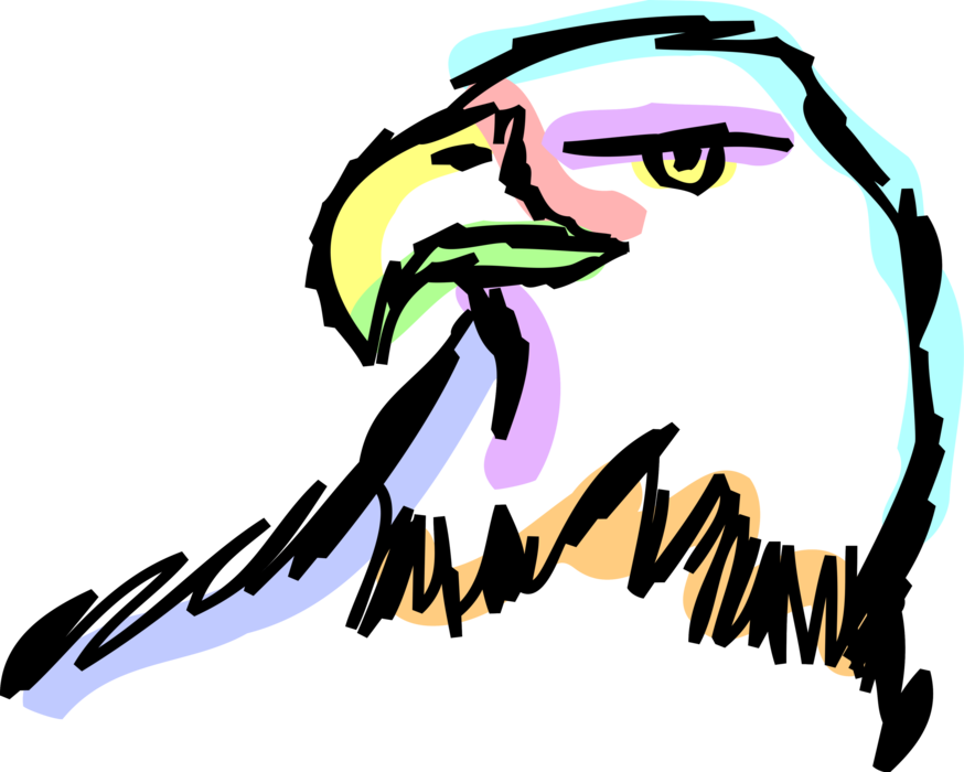 Vector Illustration Of American Bald Eagle Emblem Of (874x700), Png Download