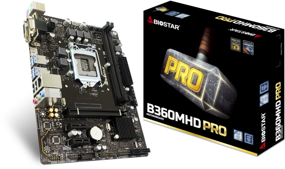B360mhd Pro Intel Socket 1151 Gaming Motherboard (1024x656), Png Download