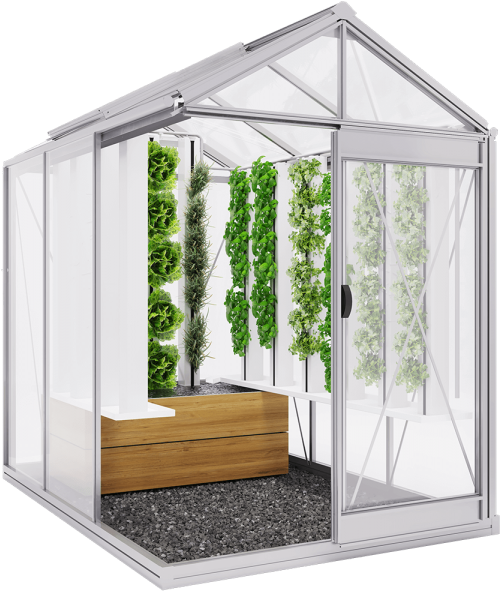 Smart Greenhouse City (520x600), Png Download