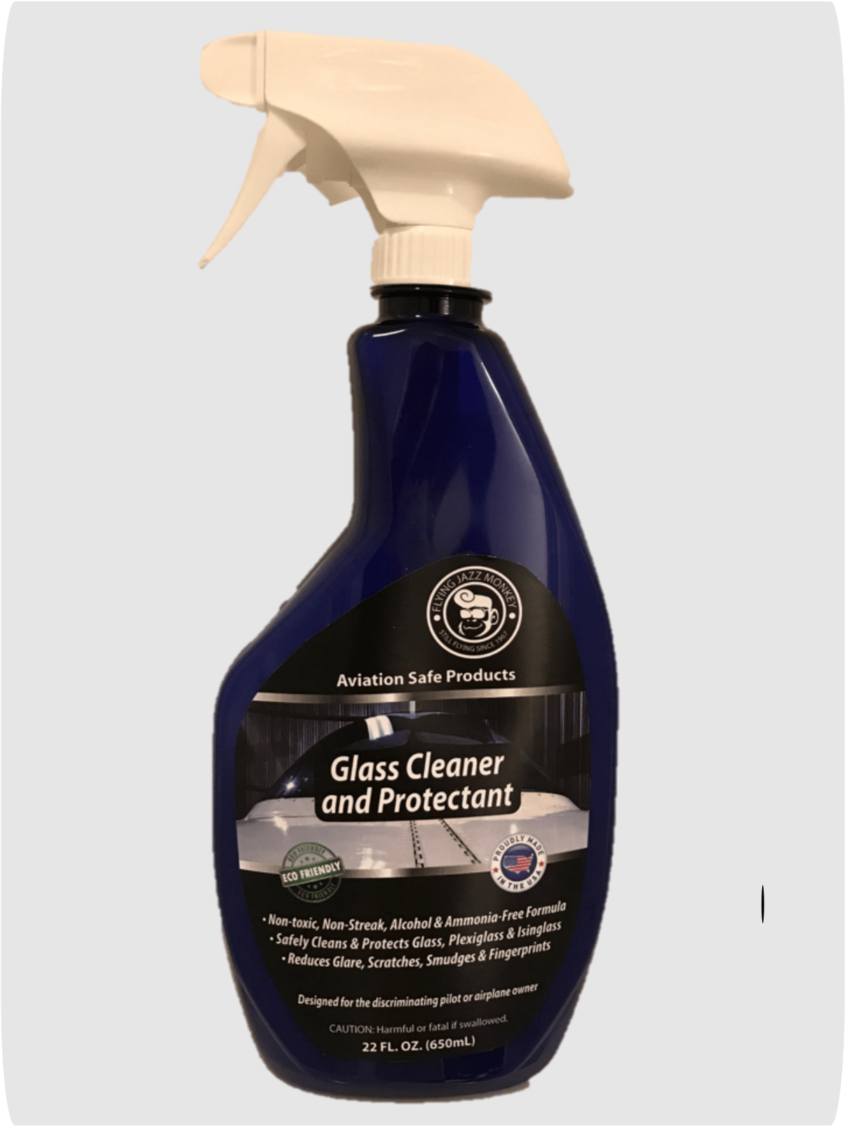 Flying Jazz Monkey Glass Cleaner And Protectant (1403x1797), Png Download