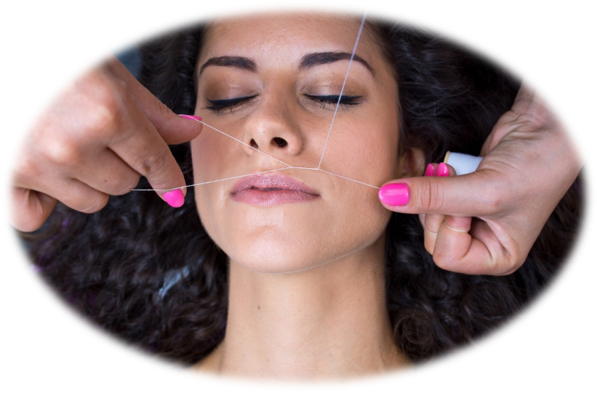 Threading Is A Proven Age-old Form Of Facial Hair Removal (849x560), Png Download