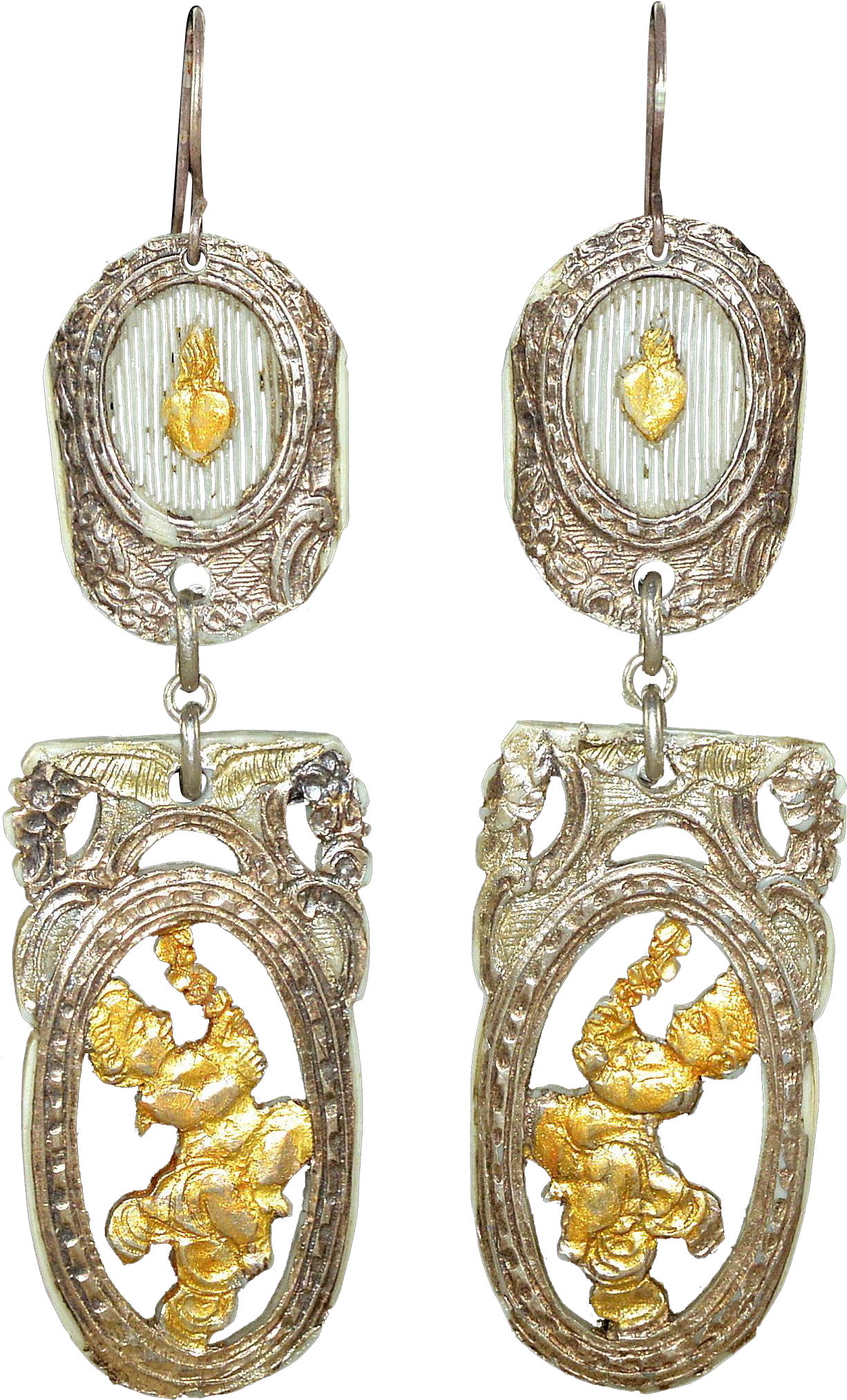 Georgian Antique French Silver & Gold Foil Overlay (2025x2025), Png Download