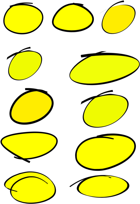 Circle Handwriting Oval Line (530x750), Png Download