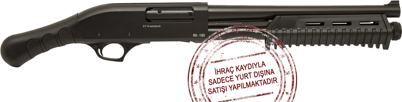 Stranger Bs100 Pump Action Shotgun (2000x544), Png Download