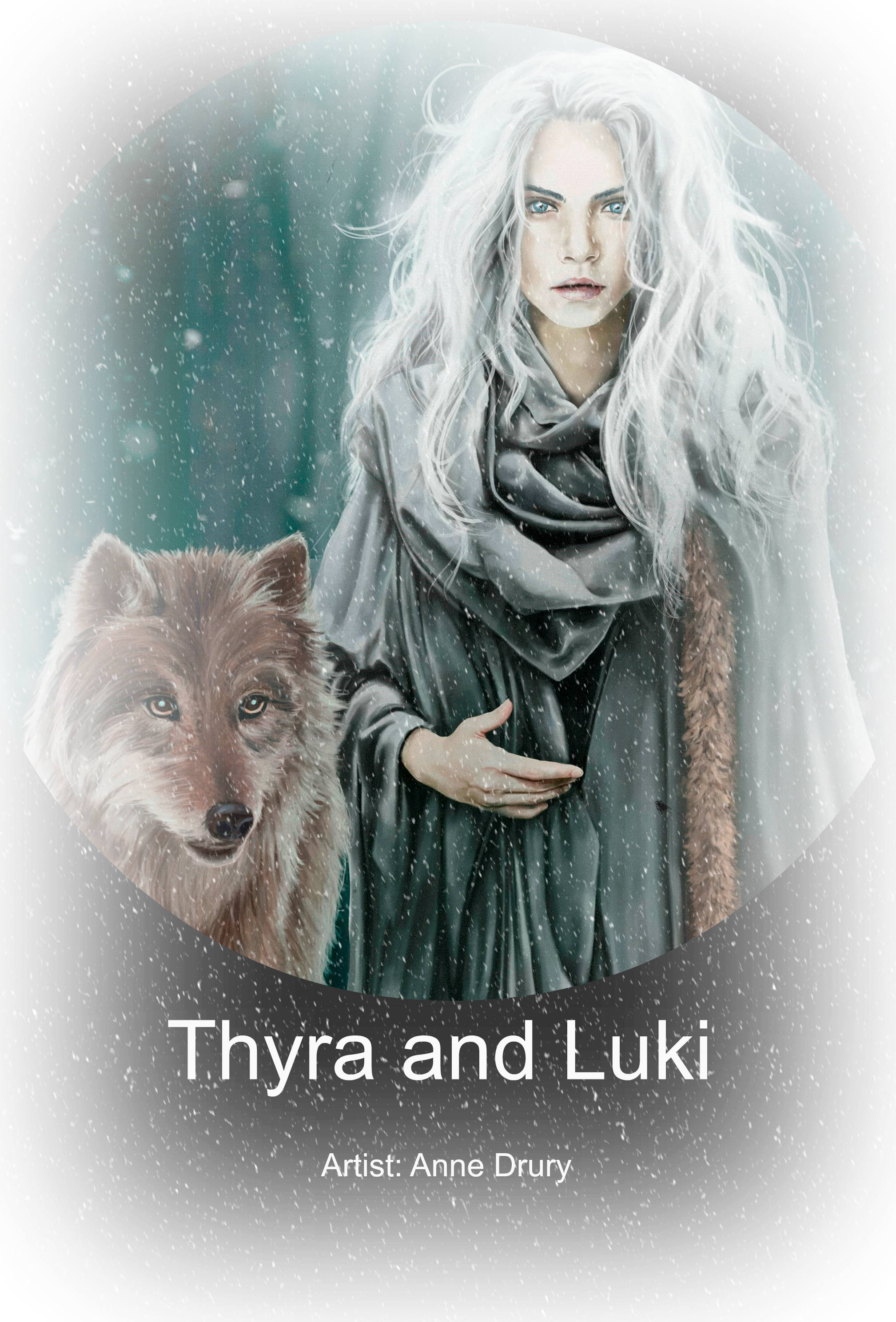 The Snow Queen, With Luki, Her Wolf Companion (2017x2976), Png Download