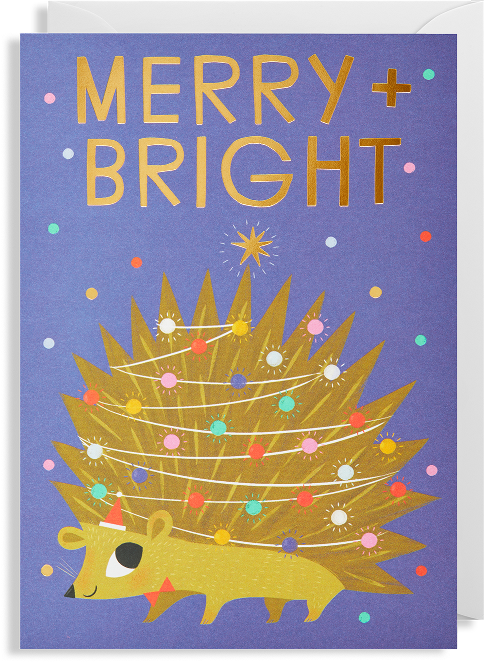 Merry & Bright Christmas Card (1400x1500), Png Download