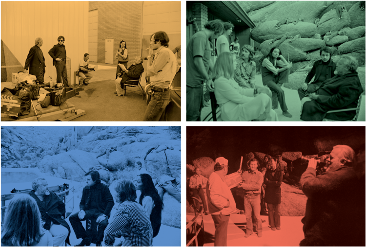 On The Set Of The Other Side Of The Wind, 1970s (768x525), Png Download