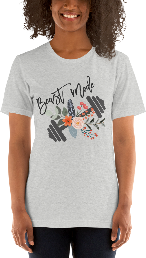 Beast Mode Floral Tshirt (1000x1000), Png Download