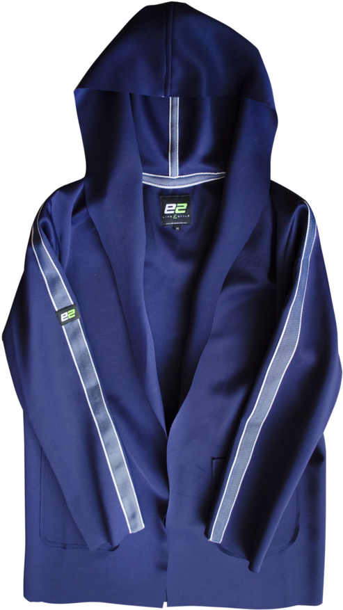 Navy Hooded Scuba Jardigan (1000x1000), Png Download