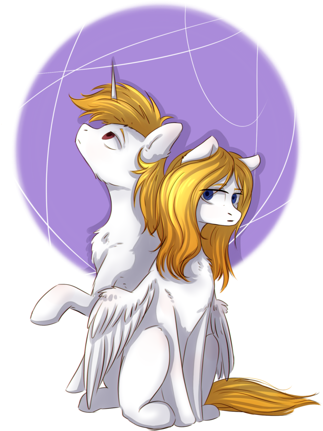 Shiro-roo, Duo, Gemini, Horoscope, Oc, Oc Only, Pegasus, (737x1024), Png Download