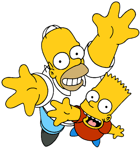 Simpson Family Simpson Family Homer, - Bart Simpson (450x477), Png Download