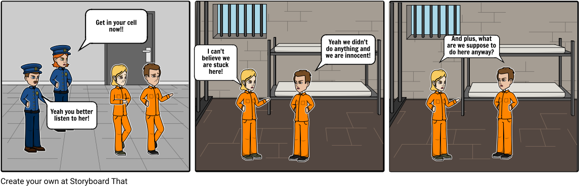 Jail-time - Cartoon (1164x385), Png Download