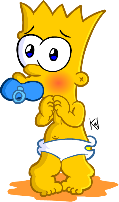 Bart - Simpsons Baby Bart (400x679), Png Download