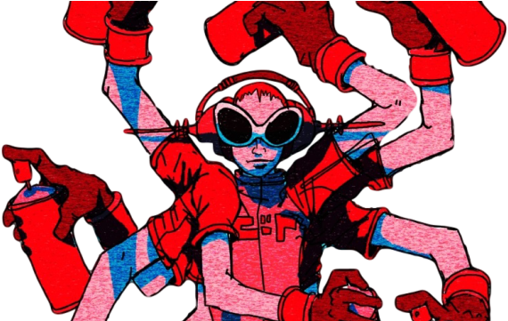 Just Like Bart - Jet Set Radio Future Art (640x360), Png Download