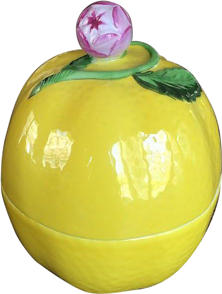Herend Lemon Trinket Box - Fruit (596x596), Png Download