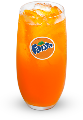 116kib, 444x507, Fanta - Fanta Orange In Glass (444x507), Png Download
