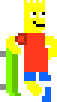 Bart Simpson - Cartoon (590x580), Png Download