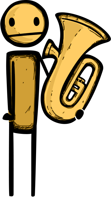 Meatlymusiciantex - Bendy And The Ink Machine Themeatly Tuba (440x783), Png Download