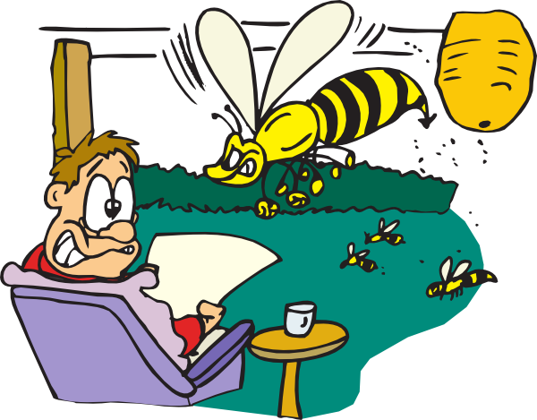 Hi - El Hombre Y La Abeja (600x469), Png Download