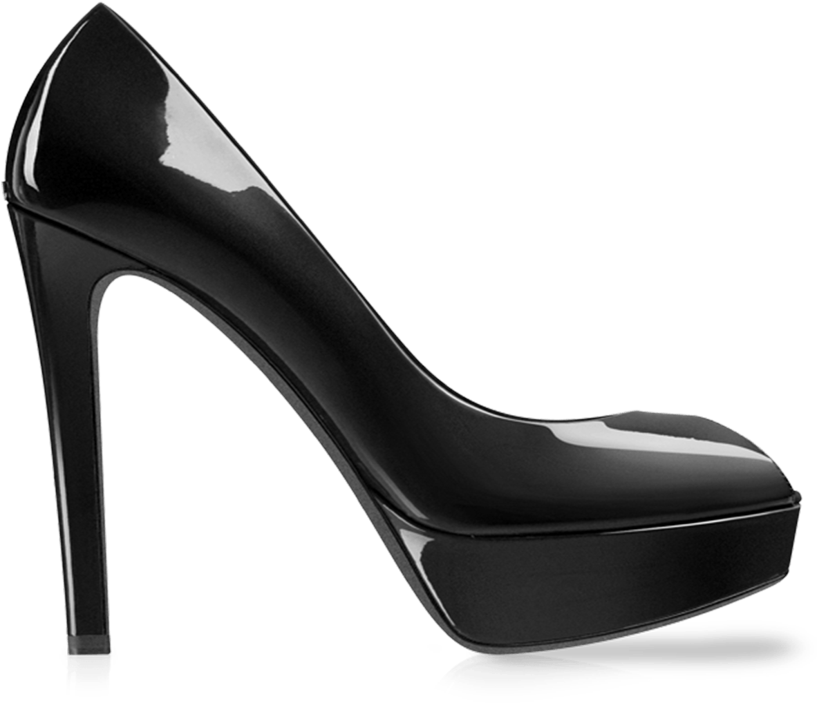 Black Heel Women Shoe - Black Heels Png (1200x1200), Png Download