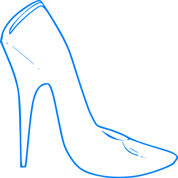 Blue High Heel Svg Clip Arts 600 X 598 Px (600x598), Png Download