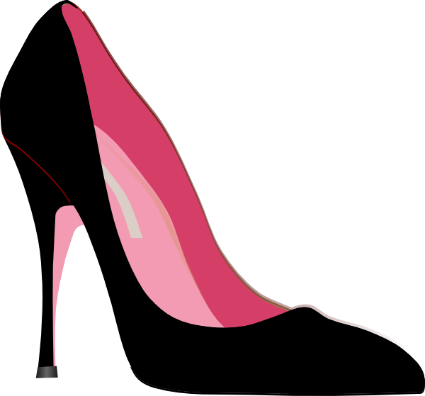 High-heels Stiletto Shoe Fashion Black Pin - Heel Clipart (365x340), Png Download