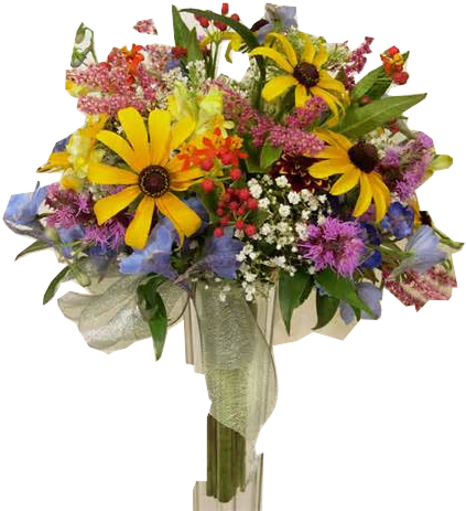 Wild Flowers - Flower Bouquet (434x471), Png Download