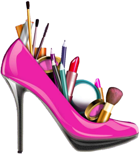 Compact Mirrors High Teels Portable Beauty Compact (480x530), Png Download