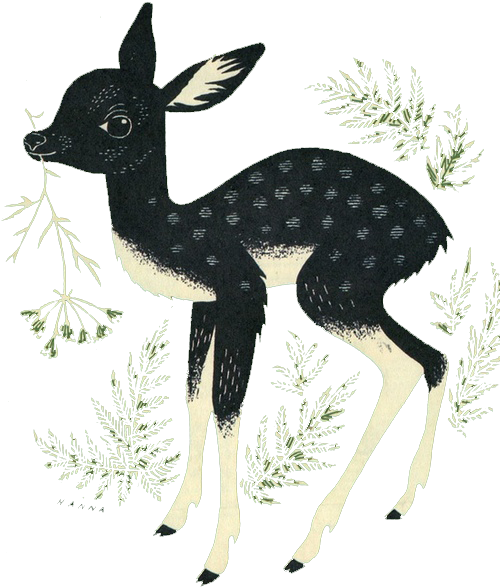 Gailmariefranklin Deer Illustration, Pattern Illustration, - Illustration (500x635), Png Download