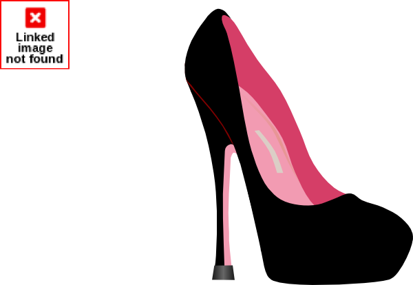 Pink High Heels Clipart - Black High Heel Clipart (600x414), Png Download