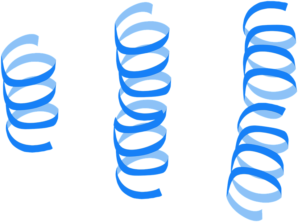 Download Download Blue Streamers Transparent Background Full Size