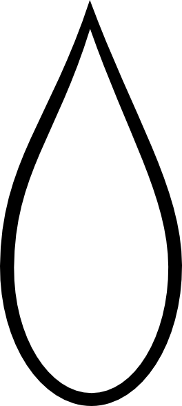 Drop Transparent Library White Water Huge Freebie Download - Long Teardrop Clipart (264x588), Png Download