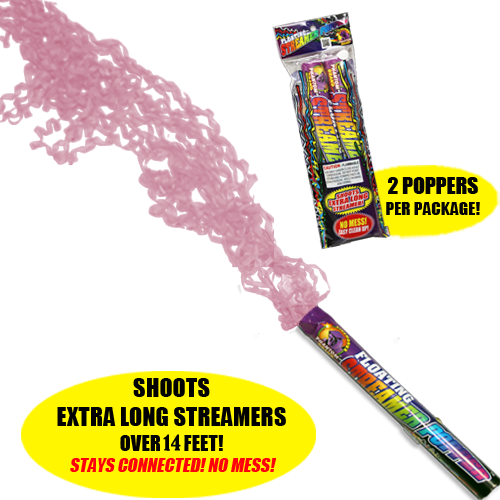 Download Floating Streamer Popper Streamer Poppers Full Size PNG