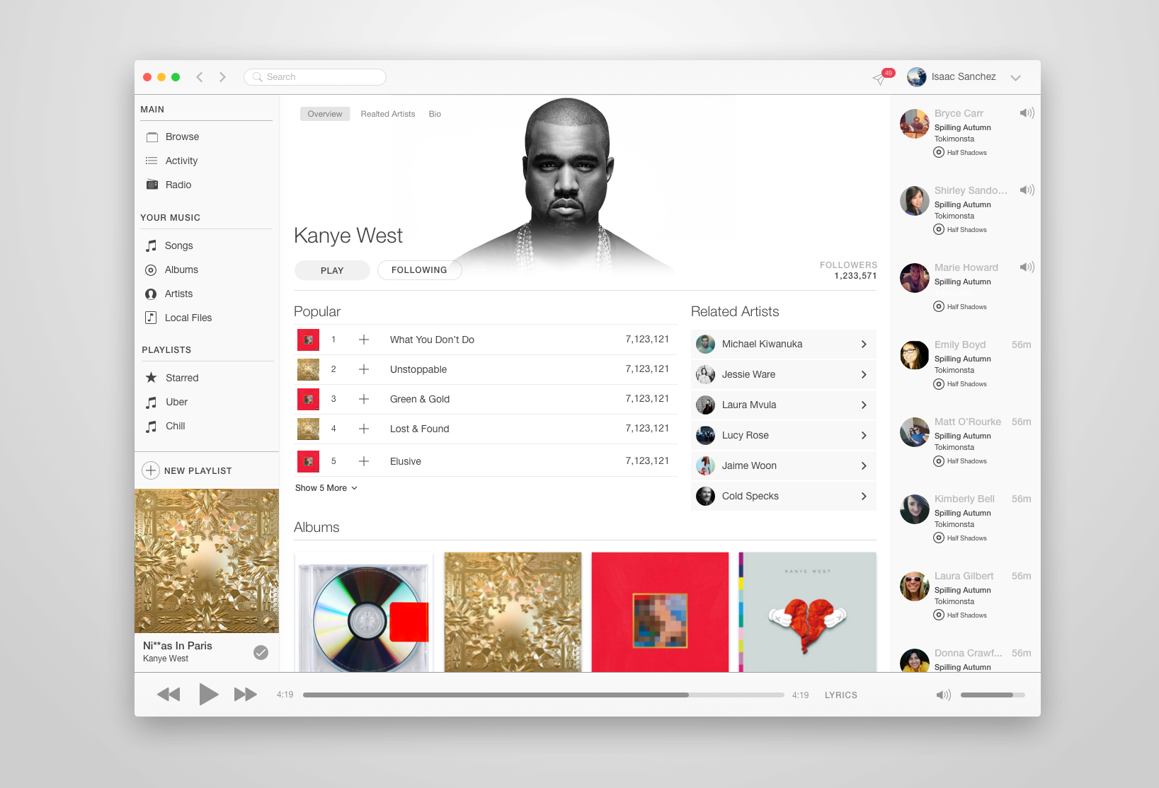 Kanye West 2x - User Interface Design (1637x1114), Png Download