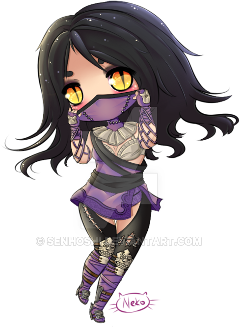 Mileena From Mortal Kombat X By Senhoshi On Deviantart - Mortal Kombat Mileena Chibi (600x738), Png Download