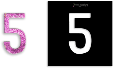 Glitter Tattoo And Face Paint Small Number - Graphics (458x458), Png Download