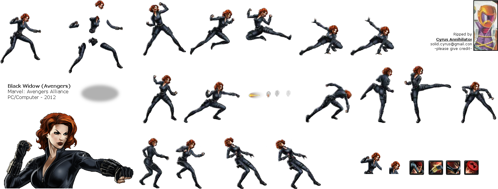 Click For Full Sized Image Black Widow - Black Widow Marvel Avengers Alliance (1734x683), Png Download