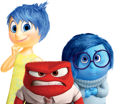 Sadness Hair Inside Out (382x350), Png Download