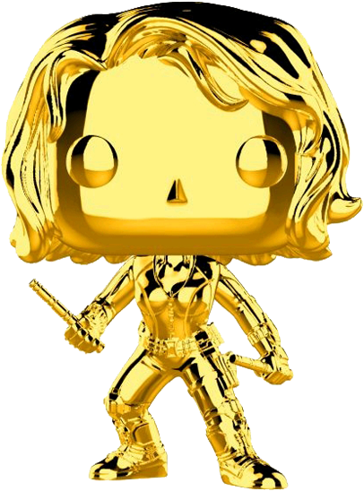 Marvel Studios 10th Anniversary - Black Widow Gold Chrome (600x600), Png Download
