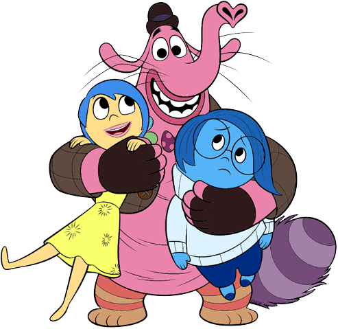 Joy Sadness And Bing Bong (493x479), Png Download