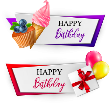 Birthday Icecream, Birthday, Balloons, Cupcakes Png - Birthday (360x360), Png Download