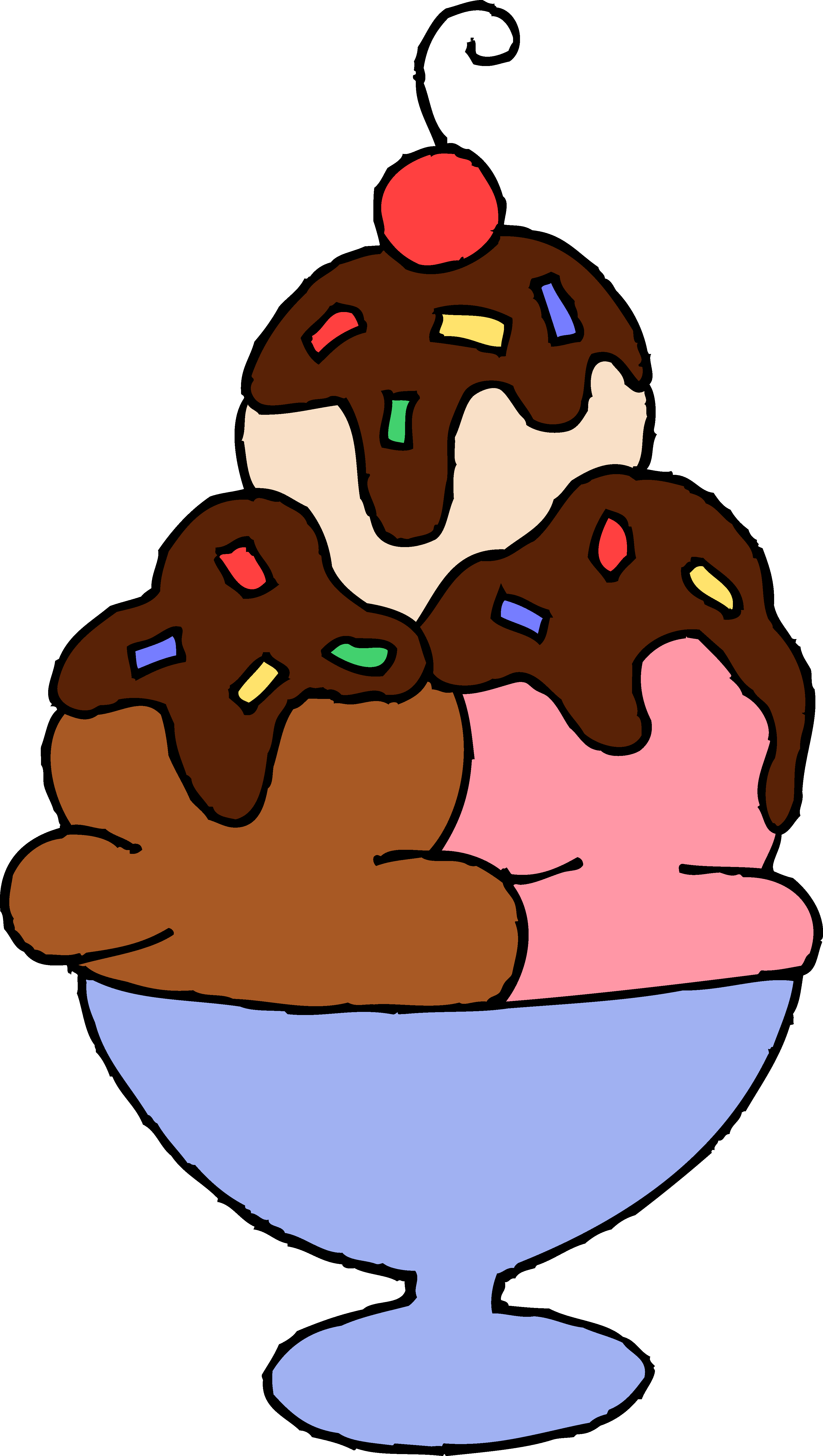 Hot Fudge Ice Cream Sundae - Hot Fudge Sundae Clipart (3452x6108), Png Download