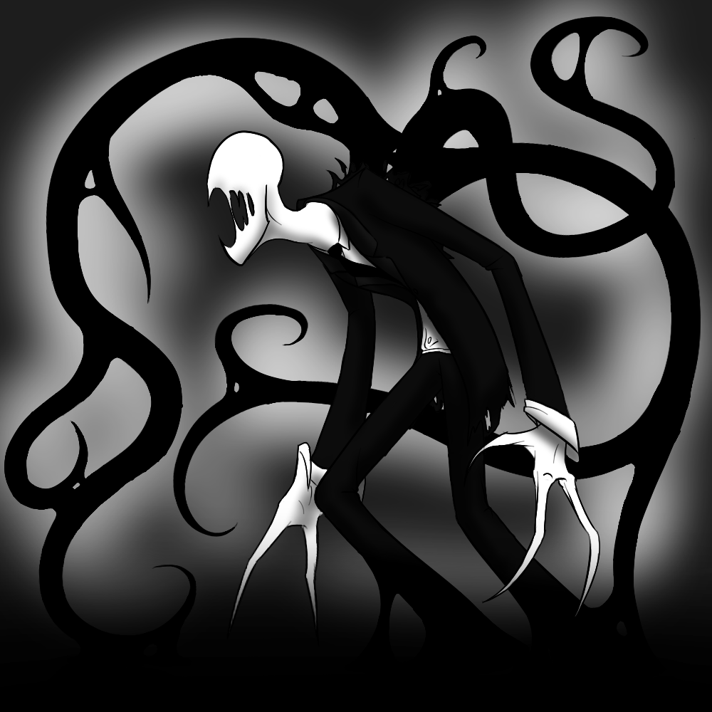 Slender Man By Arborix On Deviantart Clip Library Download - Slenderman Animado (1000x1000), Png Download