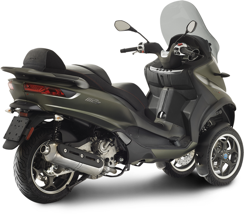 Mp3sport500 3 4postdx Verde - 3 Hjulig Motorcykel B Körkort (1073x740), Png Download