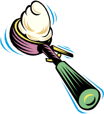 Ice Cream Scooper Clipart - Scooping Ice Cream Clipart (350x382), Png Download
