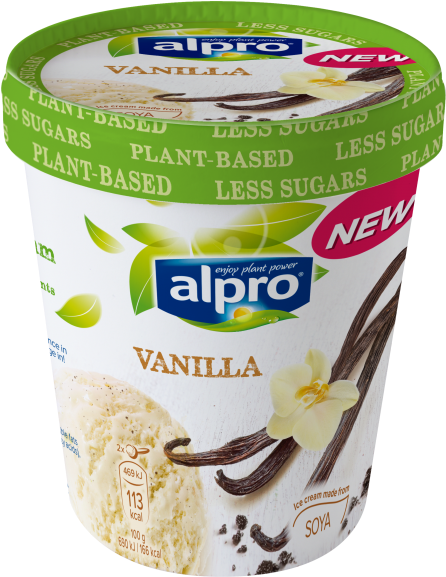 Alpro Ice Cream - Alpro Vanilla Ice Cream (540x576), Png Download